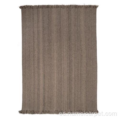 Alfombras de área de lana marrón de café para dormitorio